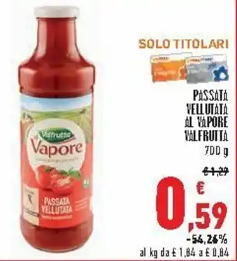 Conad City Valfrutta Passata Vellutata Al Vapore 700g offerta