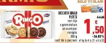 Conad City Pavesi Ringo Biscotti 330g offerta