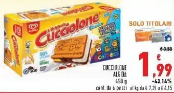 Conad City Algida Cucciolone 6pz 480g offerta