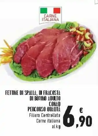 Conad City Conad Percorso Qualità Fettine di Spalla, di Fracosta di Bovino Adulto offerta