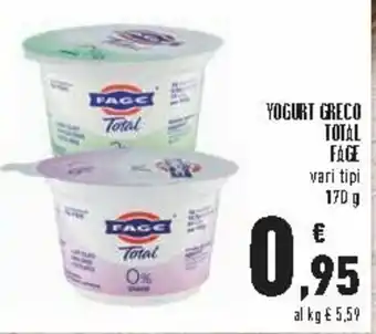 Conad City Fage Total Yogurt Greco 170g offerta