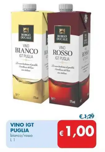 MD Discount VINO IGT PUGLIA bianco/rosso L 1 offerta