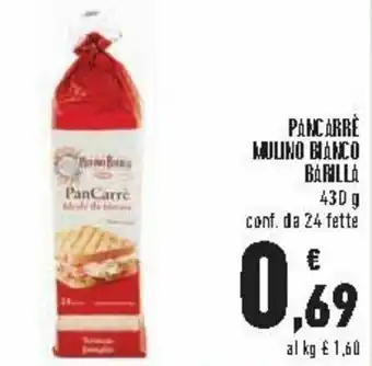 Conad City Barilla Mulino Bianco Pan Carrè 24 fette 430g offerta