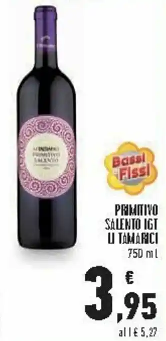 Conad City Primitivo Salento IGT Li Tamarici 750ml offerta