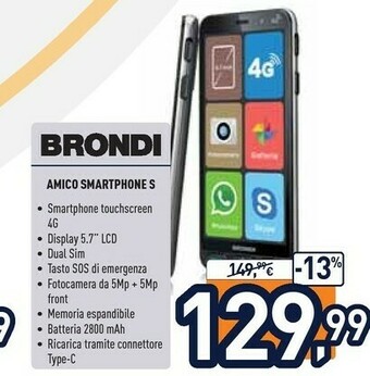 Unieuro Brondi Amico Smartphone S offerta