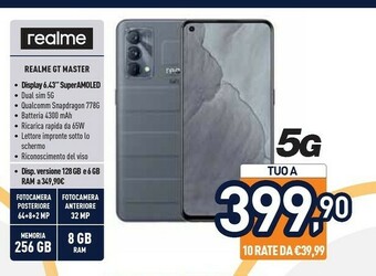 Unieuro Realme Gt Master Display 6.43" Super Amoled offerta