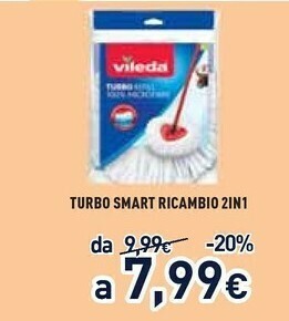 Unieuro Vileda Turbo Smart Ricambio 2in1 offerta