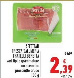 Conad Superstore Beretta Prosciutto crudo offerta