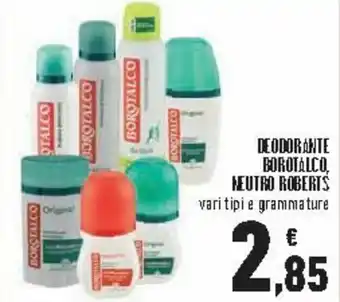 Conad City Borotalco, Neutro Roberts Deodorante offerta