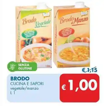 MD Discount BRODO CUCINA E SAPORI vegetale/manzo L 1 offerta