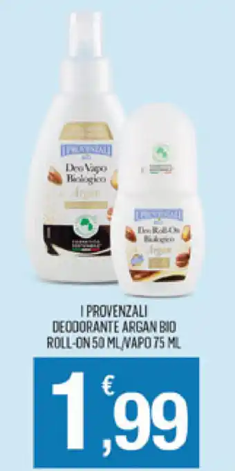 Splendidi e Splendenti I Provenzali Deodorante Argan Bio Roll-on 50ml/Vapo 75ml offerta