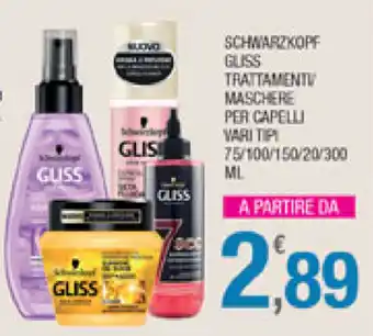 Schwarzkopf Gliss Trattamenti/Maschere per Capelli 75/100/150/20/300ml