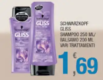 Splendidi e Splendenti Schwarzkopf Gliss Shampoo 250ml/ Balsamo 200ml offerta