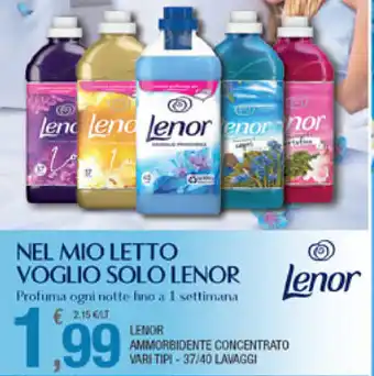 Splendidi e Splendenti lenor Ammorbidente Concentrato vari tipi 37/40 lavaggi offerta