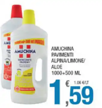 Splendidi e Splendenti Amuchina Pavimenti Alpina/Limone/Aloe 1000+500ml offerta