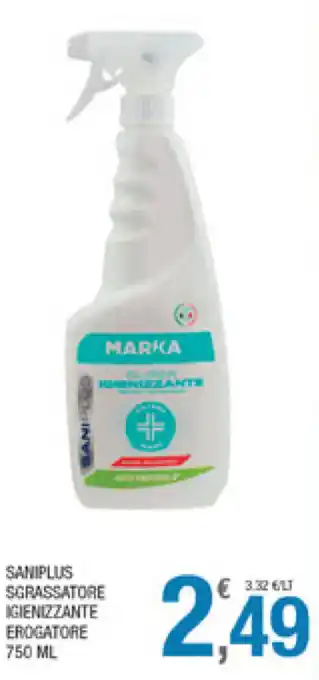 Splendidi e Splendenti Saniplus Sgrassatore Igienizzante Erogatore 750ml offerta