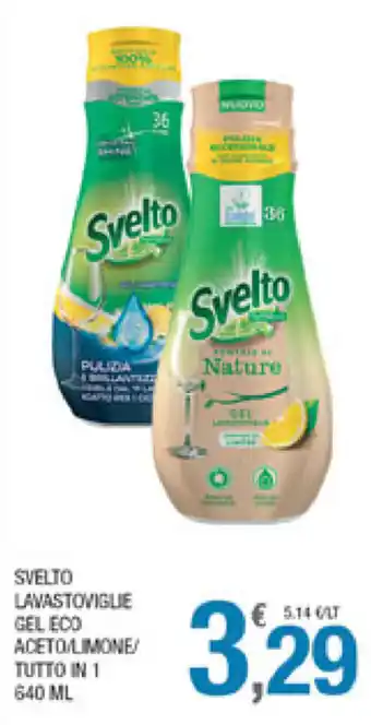 Splendidi e Splendenti Svelto Lavastoviglie Gel Eco Aceto/Limone/Tutto in 1 640ml offerta