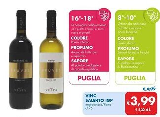 MD Discount VINO SALENTO IGP negroamaro/fiano cl 75 offerta