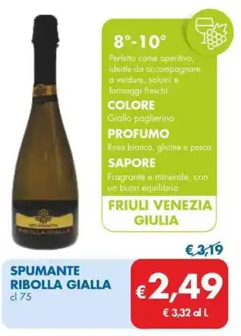 MD Discount SPUMANTE RIBOLLA GIALLA cl 75 offerta