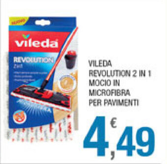 Splendidi e Splendenti Vileda Revolution 2 in 1 Mocio in Microfibra per Pavimenti offerta
