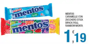Splendidi e Splendenti Mentos Caramelle con Zucchero Stick Bipack Roll Rainbow/Menta offerta