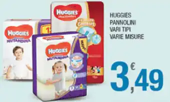 Splendidi e Splendenti Huggies Pannolini vari tipi offerta