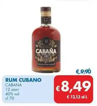 MD Discount RUM CUBANO CABANA 12 anni 40% vol cl 70 offerta