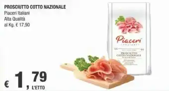 Crai Crai Prosciutto Cotto Nazionale Piaceri Italiani Alta Qualita offerta
