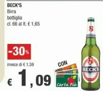 Crai Becks Beck's Birra Bottiglia offerta