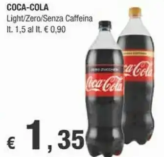 Crai Coca Cola Zero 1500 G(ml) offerta