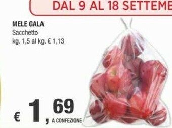 Crai Saccchetto Mele Gala offerta