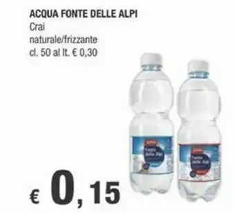 Crai Crai Fonte Delle Alpi - Acqua Minerale Naturale 500 G(ml) offerta