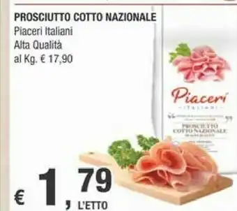 Crai Crai Prosciutto Cotto Nazionale Piaceri Italiani offerta