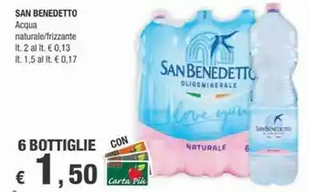 Crai San Benedetto Acqua Naturale 1500 G(ml) offerta