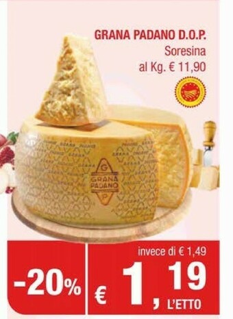 Crai Grana Padano DOP offerta