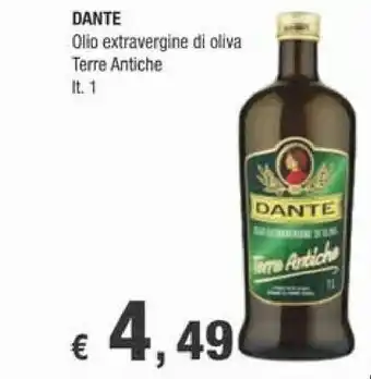 Crai Dante Olio Extra Vergine D'Oliva Terre Antiche 1000 G(ml) offerta