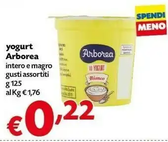 Pam Arborea Yogurt Intero E Magro offerta