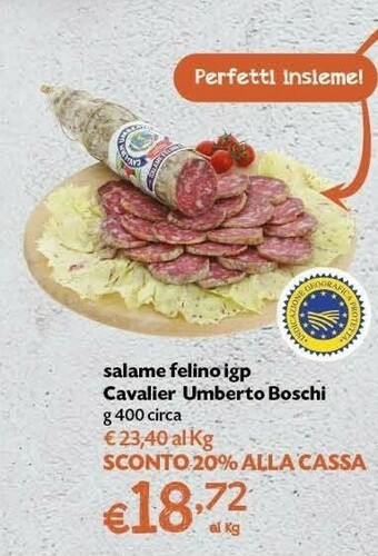 Pam Salame Felino Igp Cavalier Umberto Boschi offerta