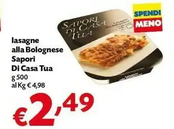 Pam Sapori Di Casa Tua - Lasagna Alla Bolognese offerta