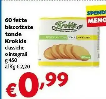 Pam Krokkis 60 Fette Biscottate Classiche O Integrali offerta