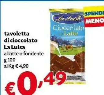 Pam La luisa Cioccolato Al Latte offerta