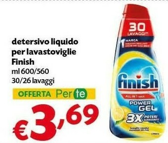 Pam Finish Detersivo Liquido Per Lavastoviglie offerta