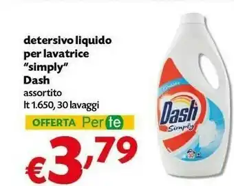 Pam Dash Detersivo Liquido Per Lavatrice "simply" offerta
