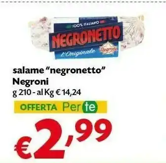 Pam Negroni Negronetto 210 G(ml) offerta