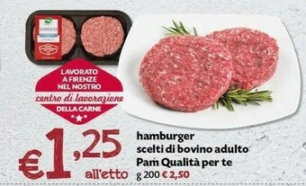 Pam Pam Hamburger Scelti Di Bovino Adulto offerta