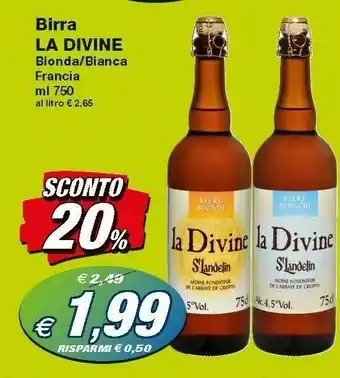 Prix Quality La Divine Birra Bionda offerta