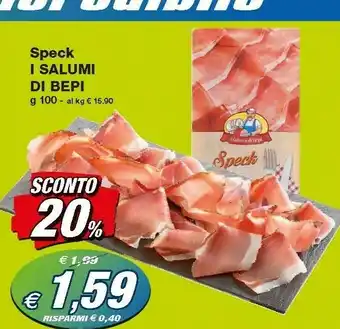 Prix Quality I Salumi Di Bep Speck offerta