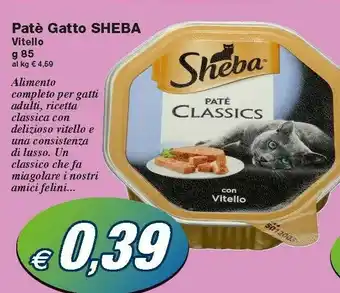 Prix Quality Sheba Pate Gatto Vitello offerta
