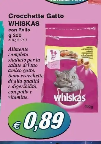 Prix Quality Whiskas Crocchette Gatto Con Pollo offerta