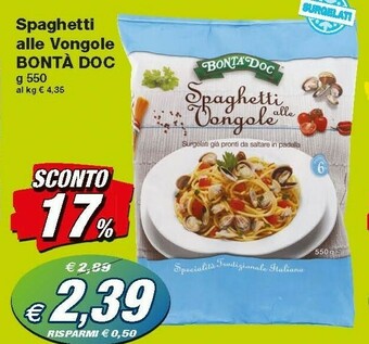 Prix Quality Bontà doc Bonta Doc Spaghetti Alle Vongole offerta